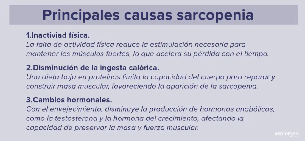 causas principales de la sarcopenia